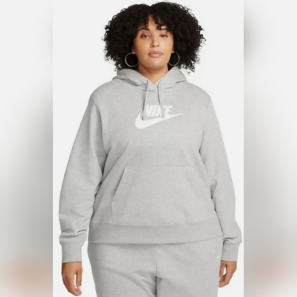 Nike Women's 1x Plus Size Hoodie Grey NWT - Picture 2 of 3
